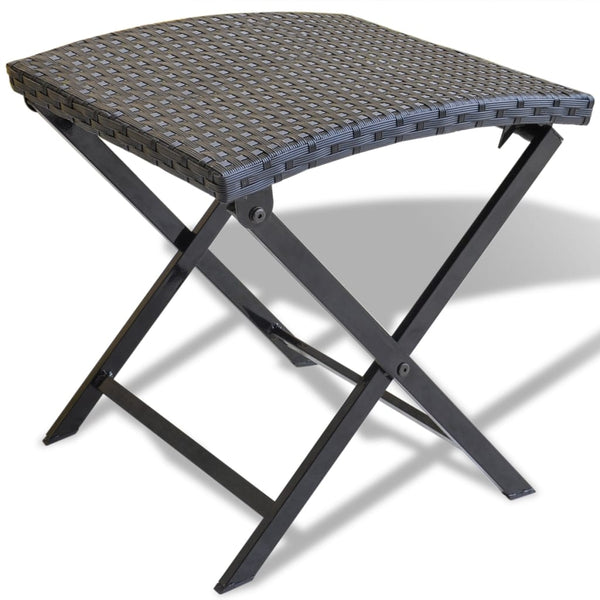 Schwarzer Klapphocker Nedelico (Polyrattan)