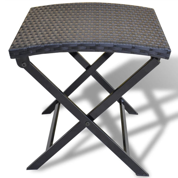 Schwarzer Klapphocker Nedelico (Polyrattan)