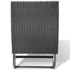 Schwarzer Klapphocker Nedelico (Polyrattan)