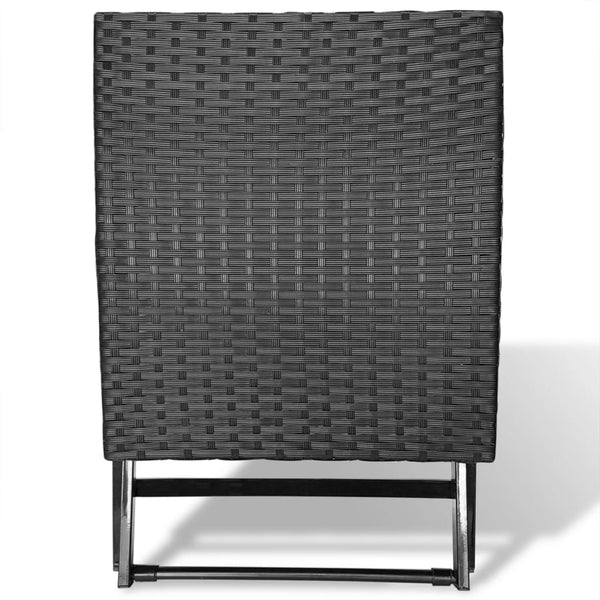 Schwarzer Klapphocker Nedelico (Polyrattan)