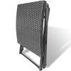 Schwarzer Klapphocker Nedelico (Polyrattan)