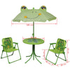 Grünes Kinder-Gartenbistroset Nadim 3-teilig (mit Sonnenschirm)