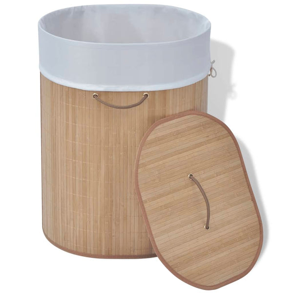Wäschekorb oval Bambus Natur Utilitare