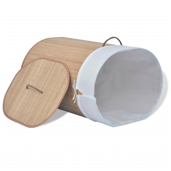 Wäschekorb oval Bambus Natur Utilitare