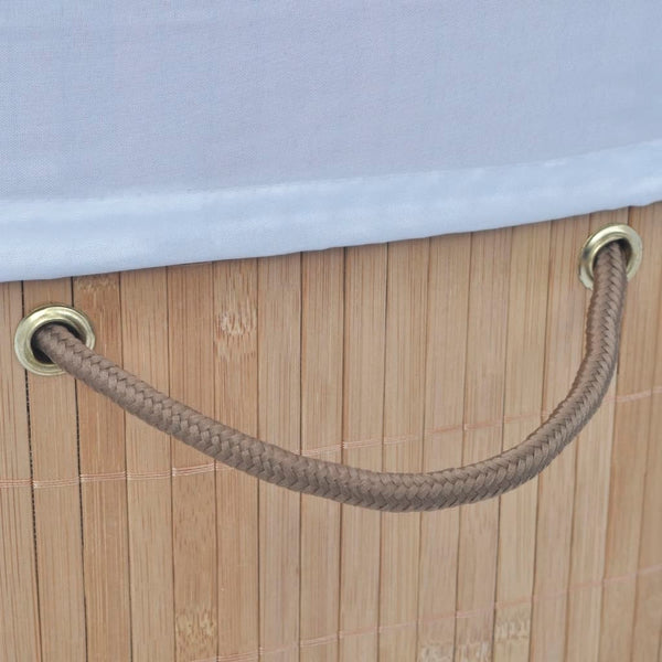 Wäschekorb oval Bambus Natur Utilitare
