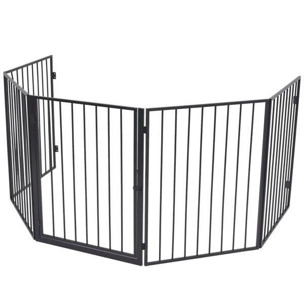 Schwarzer Kamingitter für Haustiere Mriana (Stahl)
