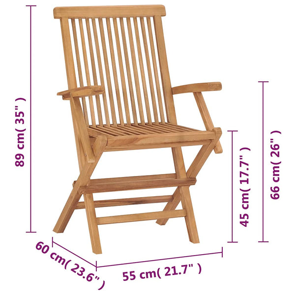Klappbare Gartenstühle Iener (2 Stück Teak)