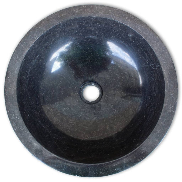 Schwarzes Marmorwaschbecken Buzgurescu 40 cm