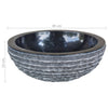 Schwarzes Marmorwaschbecken Buzgurescu 40 cm
