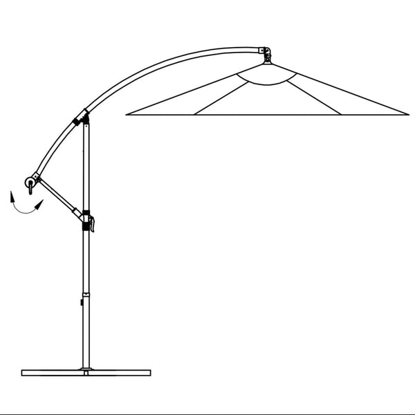 Blauer Ausleger-Sonnenschirm Zanfir 3 m