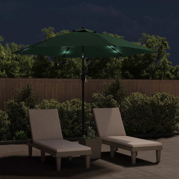 Grüner LED-Sonnenschirm Alexandru 3 m