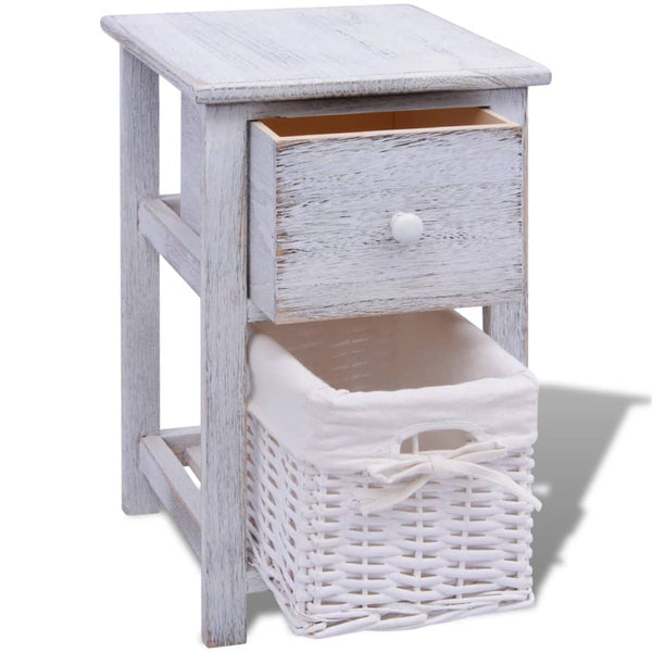 Weißer Nachttisch Holz Ghimircea