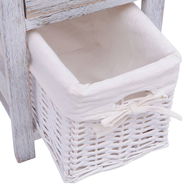 Weißer Nachttisch Holz Ghimircea