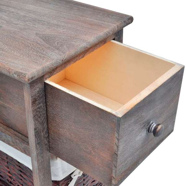 Braune Nachttische Ghimircea (2 St. Holz)
