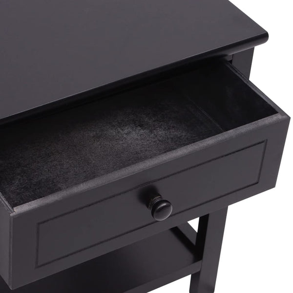 Nachttisch Schwarz Holz Stefica