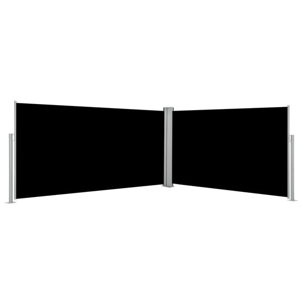 Schwarze ausziehbare Seitenmarkise Luisiana 160x600cm