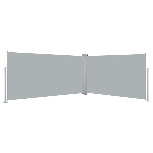 Graue einziehbare Seitenmarkise Luisiana 160x600cm
