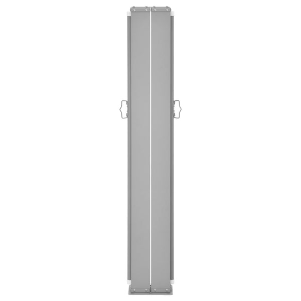 Graue einziehbare Seitenmarkise Luisiana 160x600cm