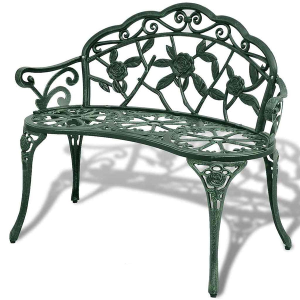 Gartenbank Santean 100cm grün (Gussaluminium)