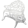 Weiße Gartenbank Santea 100cm (Aluminiumguss)