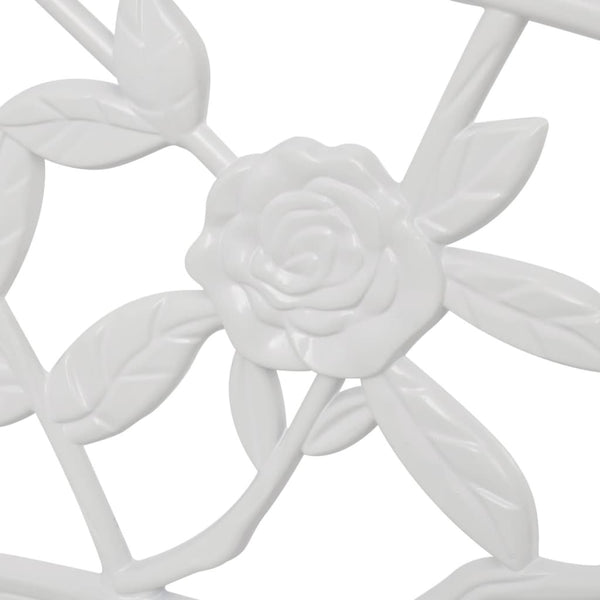 Weiße Gartenbank Santea 100cm (Aluminiumguss)