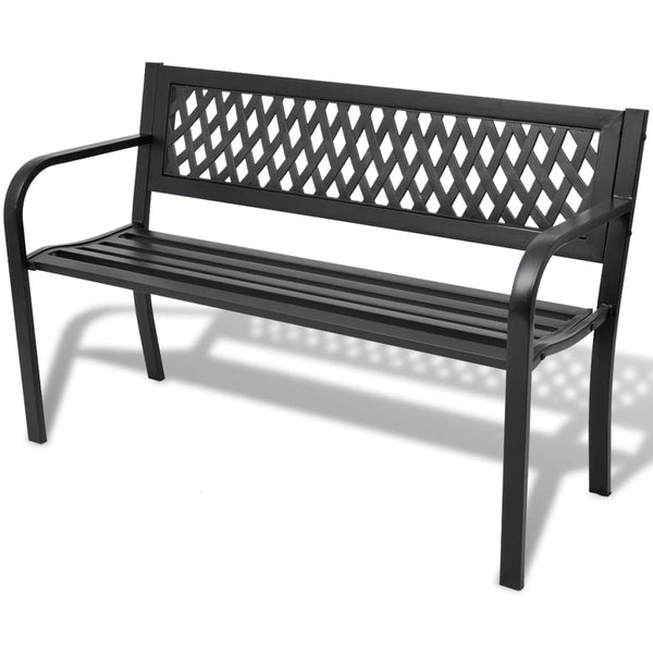 Gartensitzbank Pora Schwarz 118 cm (Stahl)