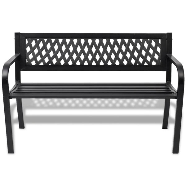 Gartensitzbank Pora Schwarz 118 cm (Stahl)