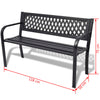 Gartensitzbank Pora Schwarz 118 cm (Stahl)