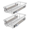 Silberne ausziehbare Gitterkörbe Suna 300 mm (2 Stück)