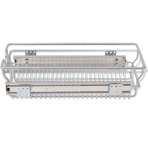 Silberne ausziehbare Gitterkörbe Suna 300 mm (2 Stück)