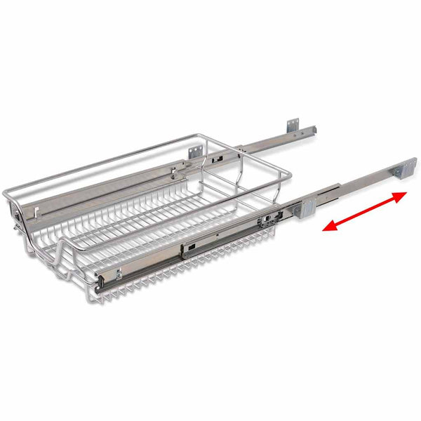 Silberne ausziehbare Gitterkörbe Suna 400 mm (2 Stk.)