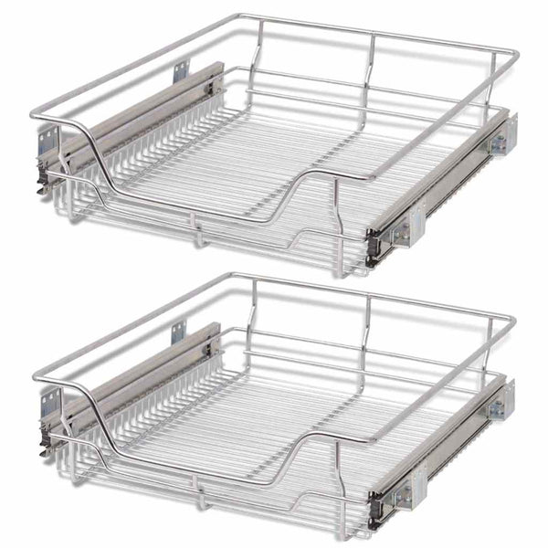 Auszugschubladen Suna 500 mm, silber (2 Stk.)