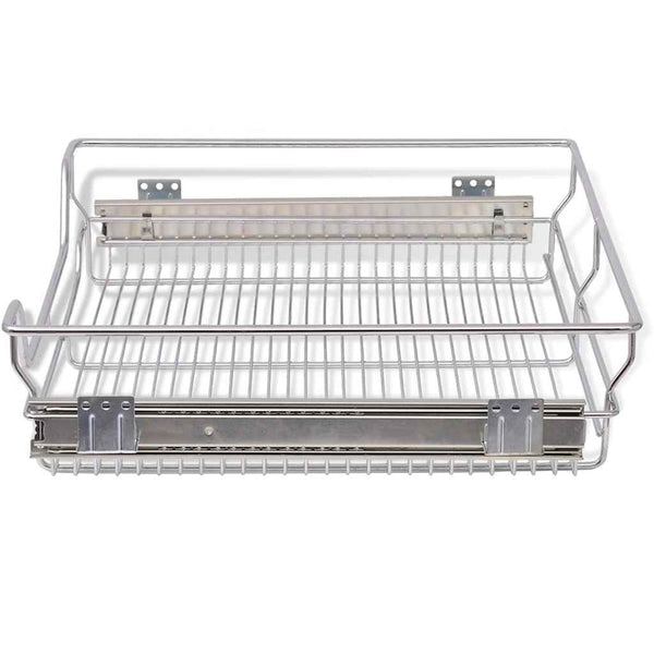 Silberne ausziehbare Gitterboxen Suna 600 mm (2 Stk.)