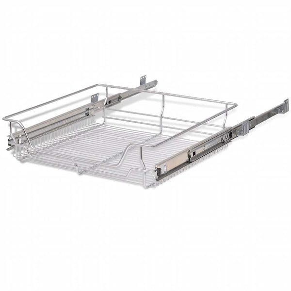 Silberne ausziehbare Gitterboxen Suna 600 mm (2 Stk.)