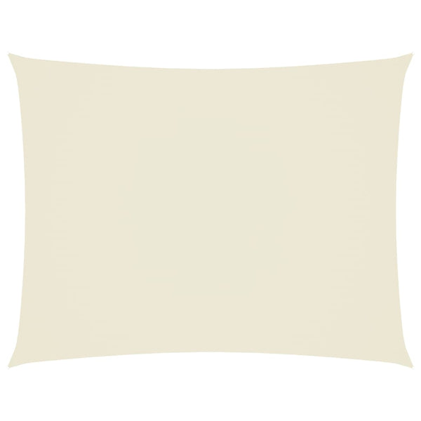 Cremefarbenes Sonnensegel Oxford-Gewebe Rechteck Larisia 4x6 m