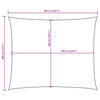 Cremefarbenes Sonnensegel Oxford-Gewebe Rechteck Larisia 4x6 m