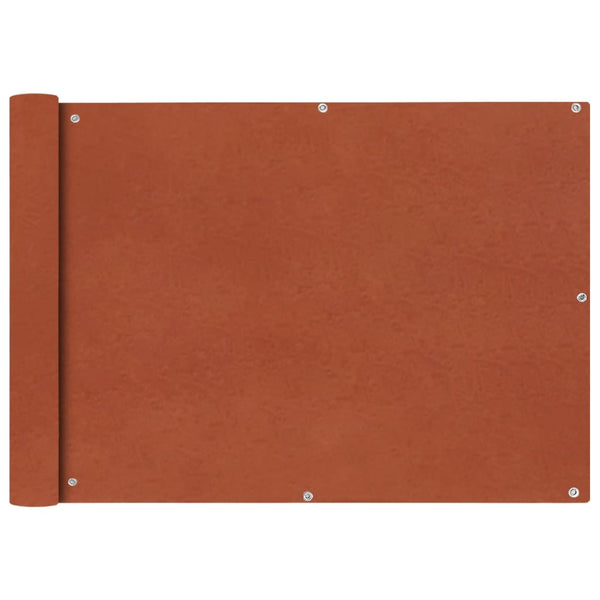 Terrakotta Balkonsichtschutz Oxford-Gewebe Elvin 75x600cm