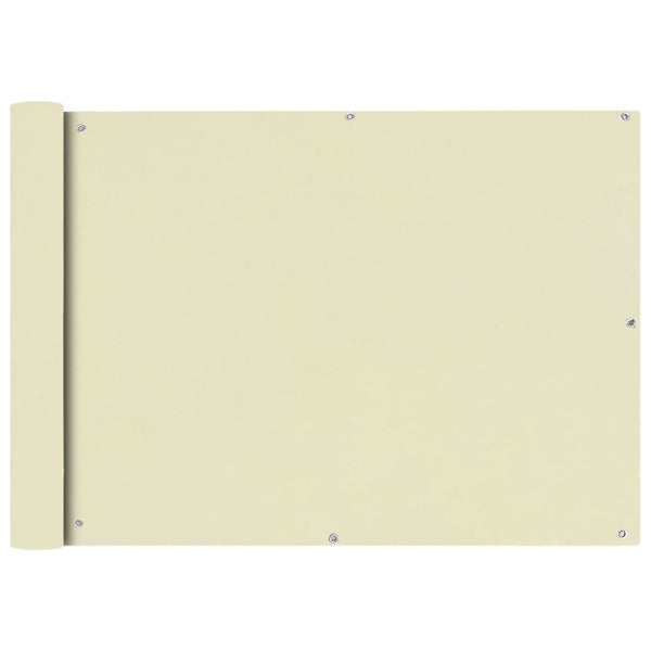Creme Balkonbespannung Oxford-Gewebe Elvin 75x600cm