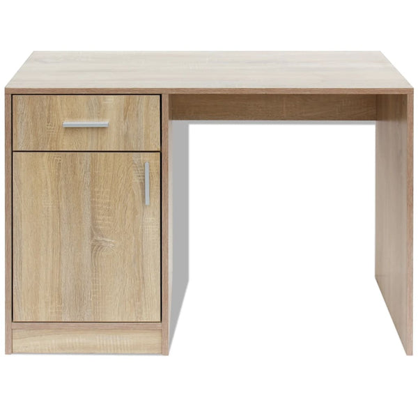 Schreibtisch mit Schublade und Schrank Eiche Omaid 100x40x73cm