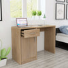 Schreibtisch mit Schublade und Schrank Eiche Omaid 100x40x73cm