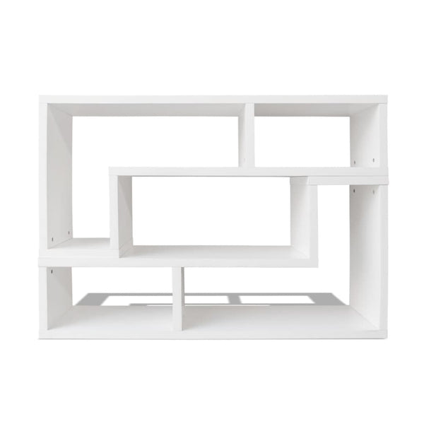 Weißes TV-Rack, doppelte L-Form, Jeraldine