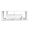 Weißes TV-Rack, doppelte L-Form, Jeraldine