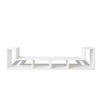 Weißes TV-Rack, doppelte L-Form, Jeraldine