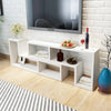 Weißes TV-Rack, doppelte L-Form, Jeraldine