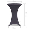 Anthrazit dehnbarer Tischschutz Zablatosche 60cm (2 St.)