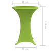 Grüner, dehnbarer Tischbezug Zablatosche 80 cm (2er-Set)