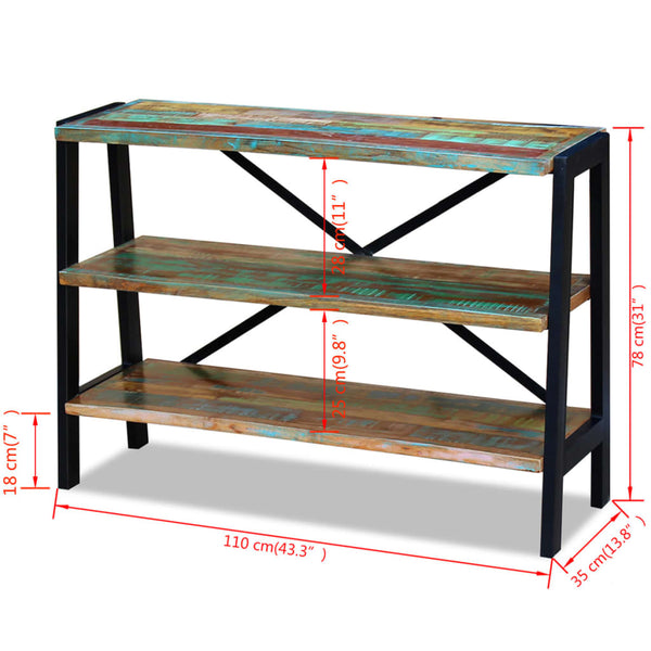 Sideboard Iancu 3 Ablagen (recyceltes Massivholz)