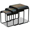 Beistelltisch-Set Romel (3er-Set aus recyceltem Massivholz)