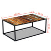 Couchtisch recyceltes Massivholz Fulviana 100x60x40cm