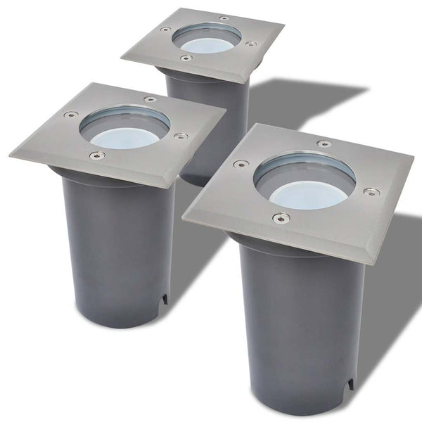 Außen-Bodeneinbauleuchten Corleta (3 Stück, quadratisch)